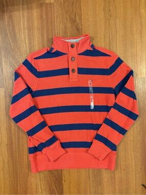 Tommy Hilfiger Men’s Striped Mock Neck Cotton Sweater NWT Medium